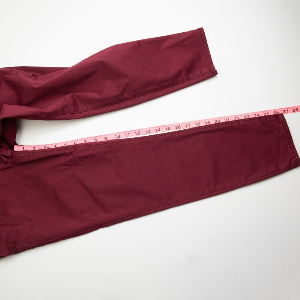 Kut From The Kloth Annora Pant Ankle Legnth Straight Burgundy Red Size 2 New - Picture 7 of 7